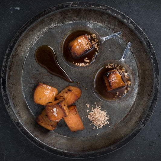 SAUMON BOUCHÉES AU SIROP D'ÉRABLE
