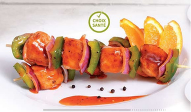 Brochettes de poulet et légumes marinées californiennes